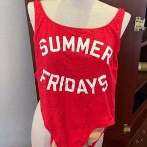 JCrew summer fridays white piece bathing suit